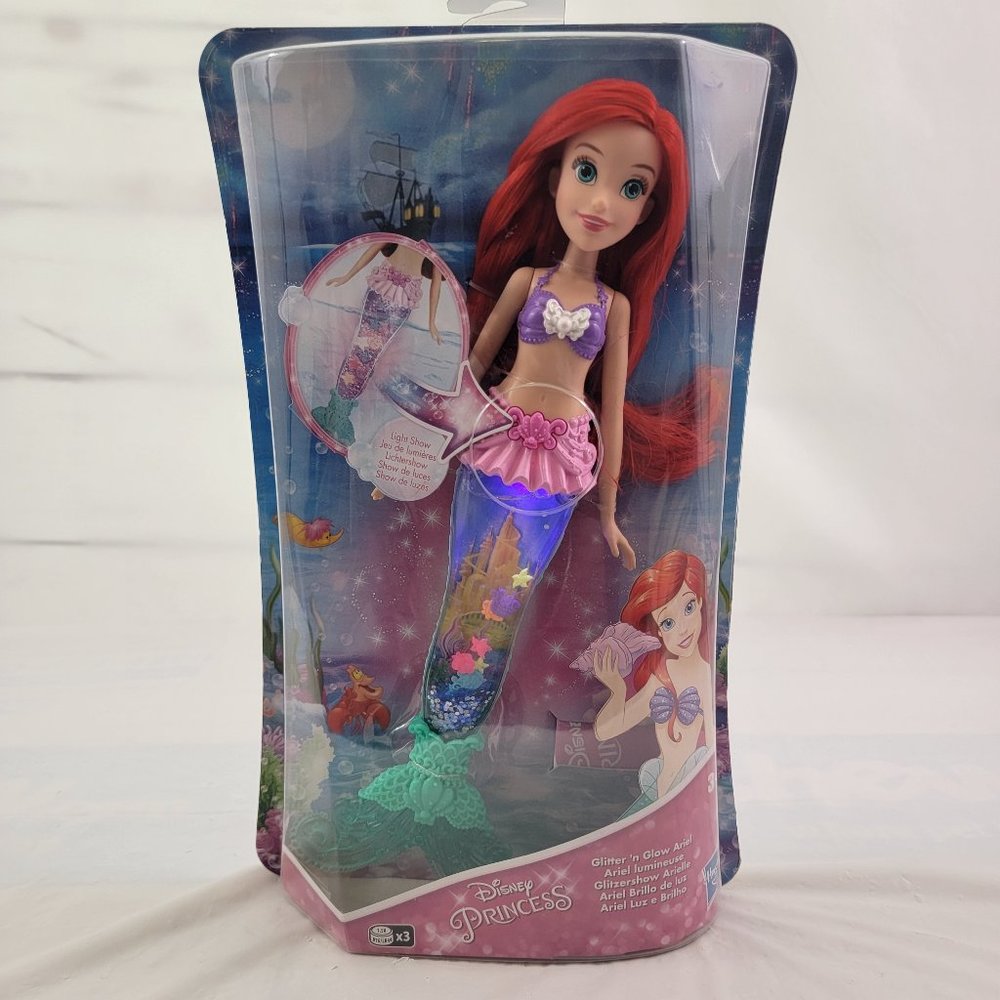 Disney Princess Glitter ‘N’ Glow ARIEL Doll - Hasbro Disney Princess Doll - Picture 14 of 16